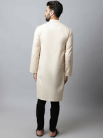 Thumbnail for Even Apparels Cream Color Pure Cotton Men's Kurta With Side Placket (SLD1176) - Distacart