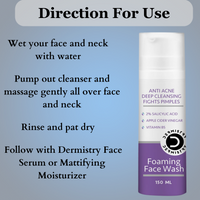 Thumbnail for Dermistry 2% Salicylic Acid Anti Acne Oil Control Pimples Remover Foaming Face Wash - Distacart