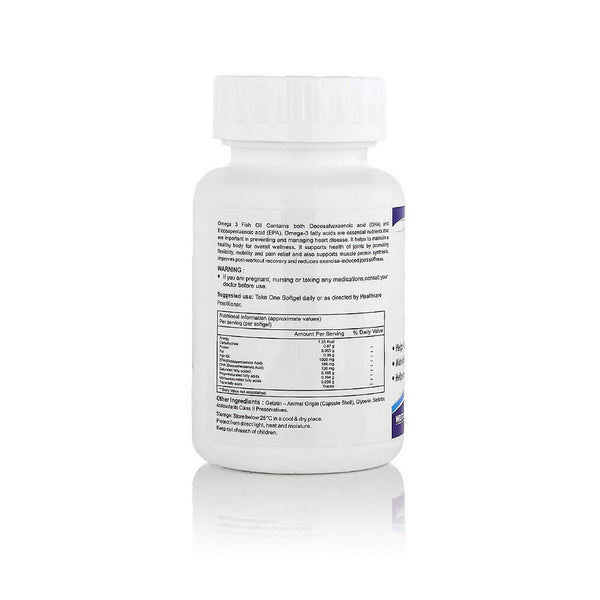Healthvit Omega 3 Fish Oil Double Strength Capsules - Distacart