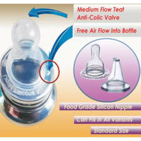 Thumbnail for Goodmunchkins Stainless Steel Feeding Bottle 304 Grade Steel, Jointless, BPA Free, Rustfree Bottle with 2 Anti Colic Silicone Nipple For Kids - Distacart