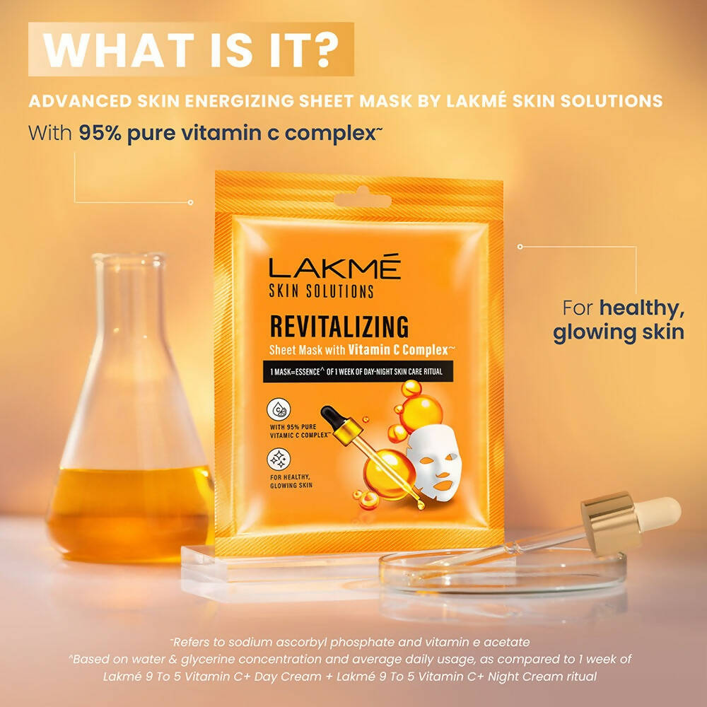 Lakme Skin Solutions Vitamin C - Revitalizing Sheet Mask - Distacart