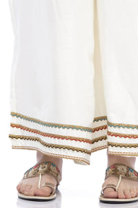 Thumbnail for Mominos Fashion Reyon Cotton Cream Palazzo - Distacart