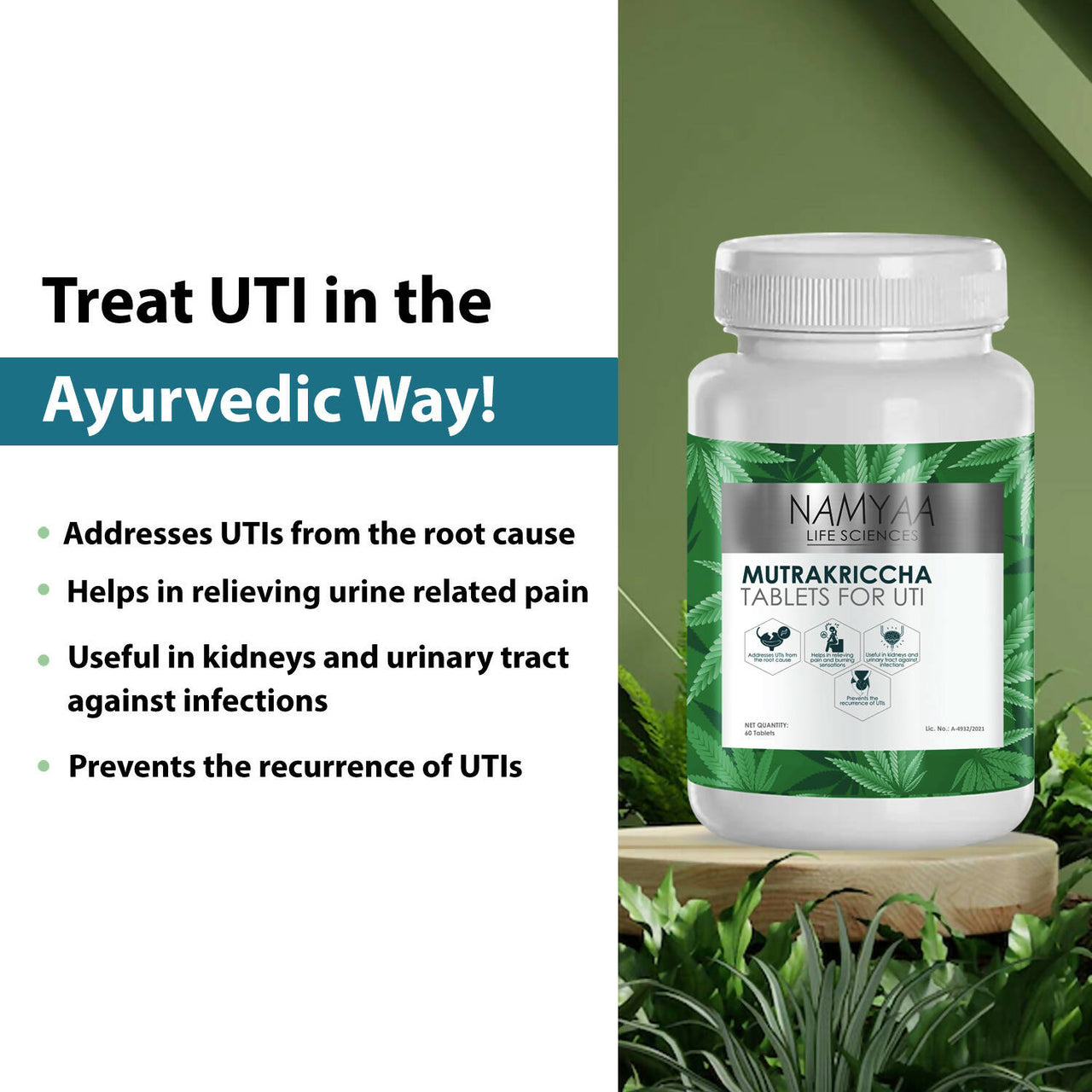 Namyaa Mutrakriccha Tablets for UTI - Distacart
