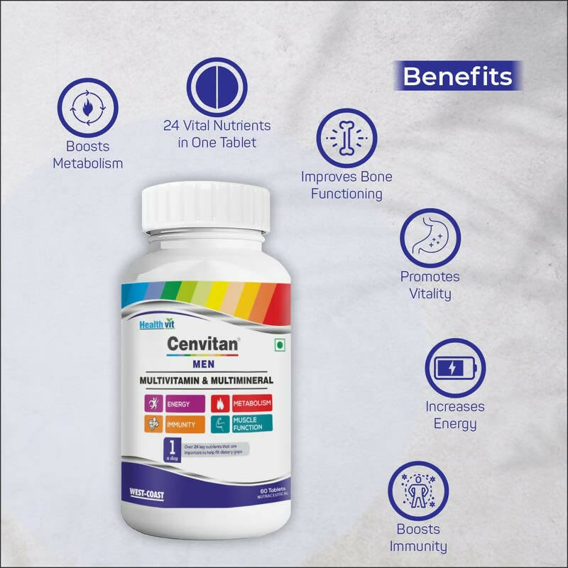 Healthvit Cenvitan Multivitamin Tablets for Men - Distacart