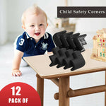 Thumbnail for Safe-O-Kid Set of 12 Corner L Shaped Corner Guards for Kids safety- Black-Small - Distacart