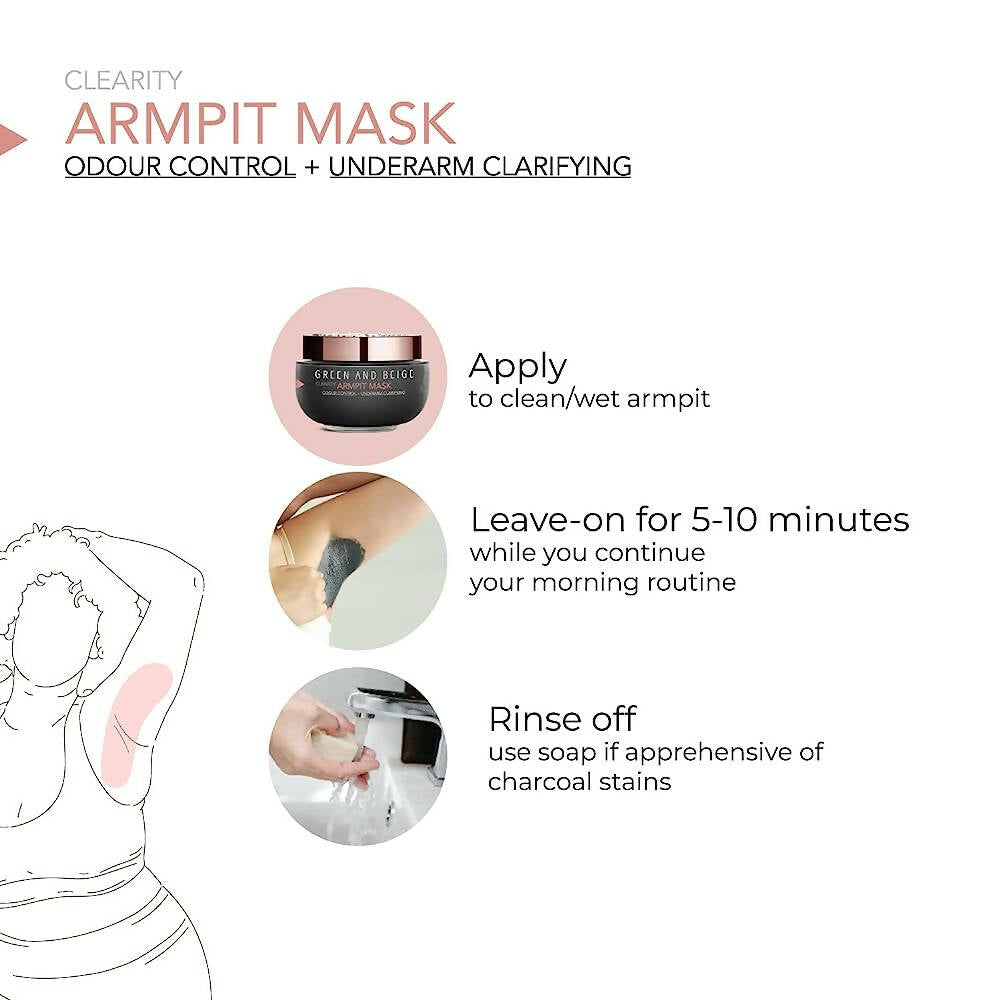 Green And Beige Armpit Mask For Underarms - Distacart