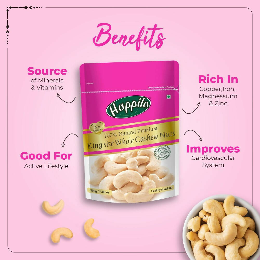 Happilo King Size Premium Whole Cashew Nuts - Distacart