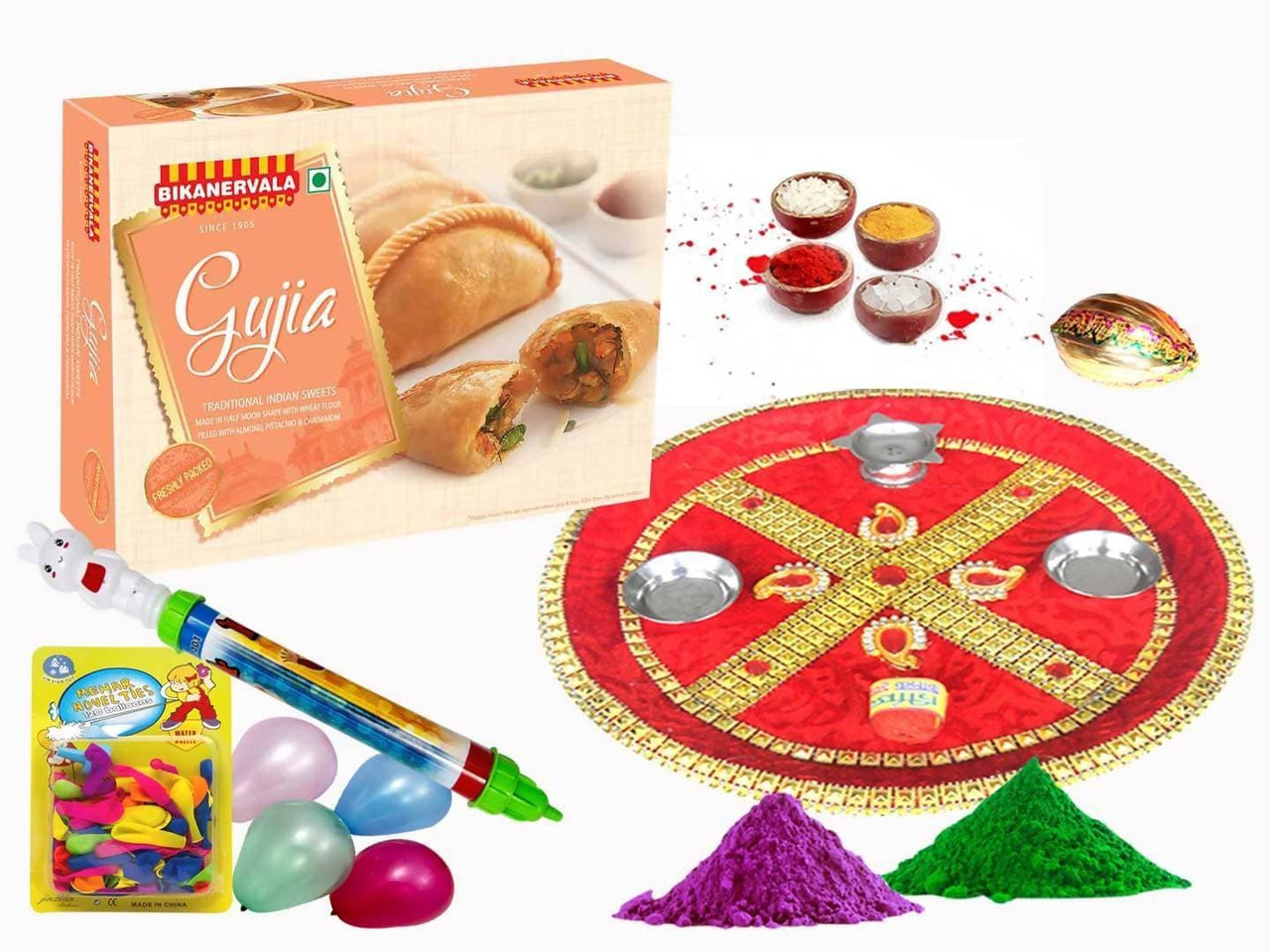 Bikanervala Holi Puja Thali with Ghujia - Distacart