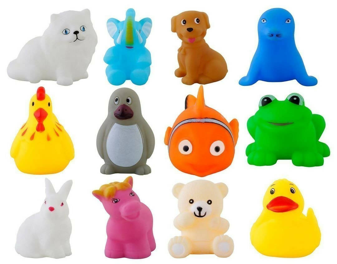 Cable World Plastic Baby Bath Chu Chu Colorful Animal Shape Toy (Multicolor, Multi Design) - Distacart