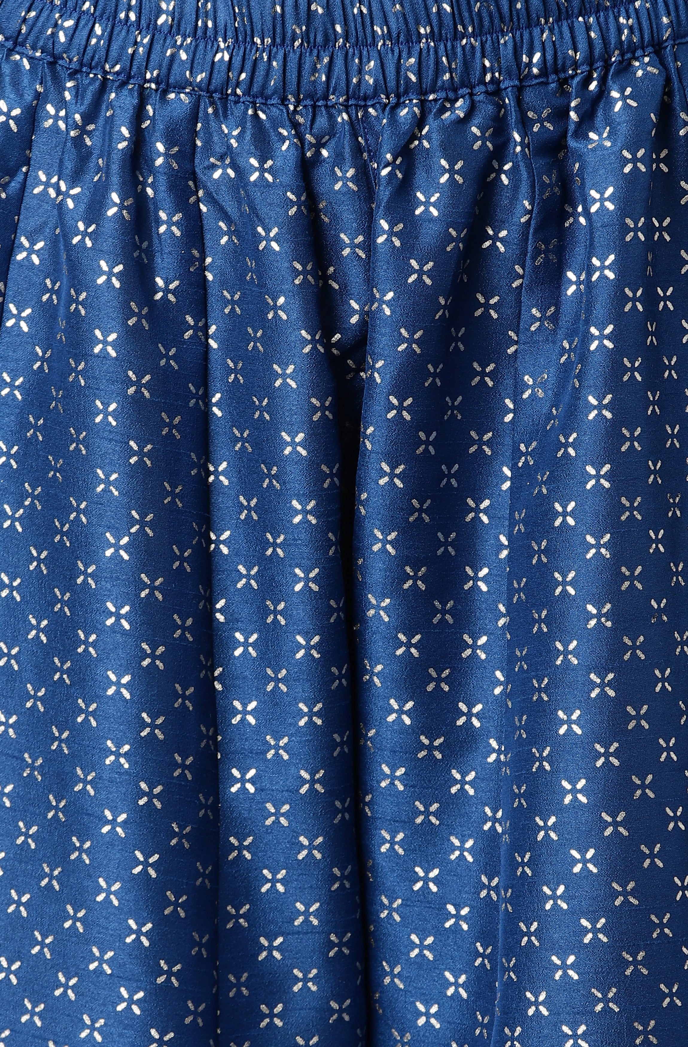 Janasya Women's Off- White Poly Silk Ethnic Motifs Kurta With Palazzo And Dupatta - Distacart