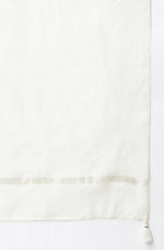 Thumbnail for Janasya Women's Off- White Poly Silk Ethnic Motifs Kurta With Palazzo And Dupatta - Distacart