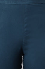 Thumbnail for Janasya Women's Teal Rayon Solid Kurta With Pant And Dupatta - Distacart