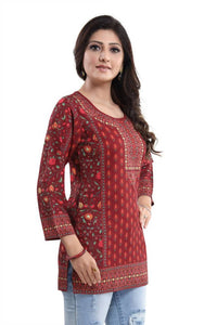 Thumbnail for Snehal Creations Style Galore Summer Cool Printed Short Kurti Tunic