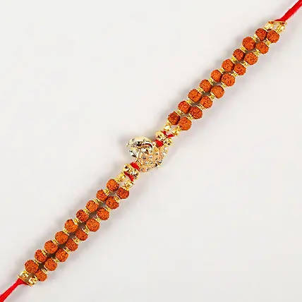 Ganesha Minimal Style Rakhi And Kaju Rolls Box - Distacart