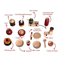 Thumbnail for Desi Toys Wooden Kitchen Pretend Playset - Distacart