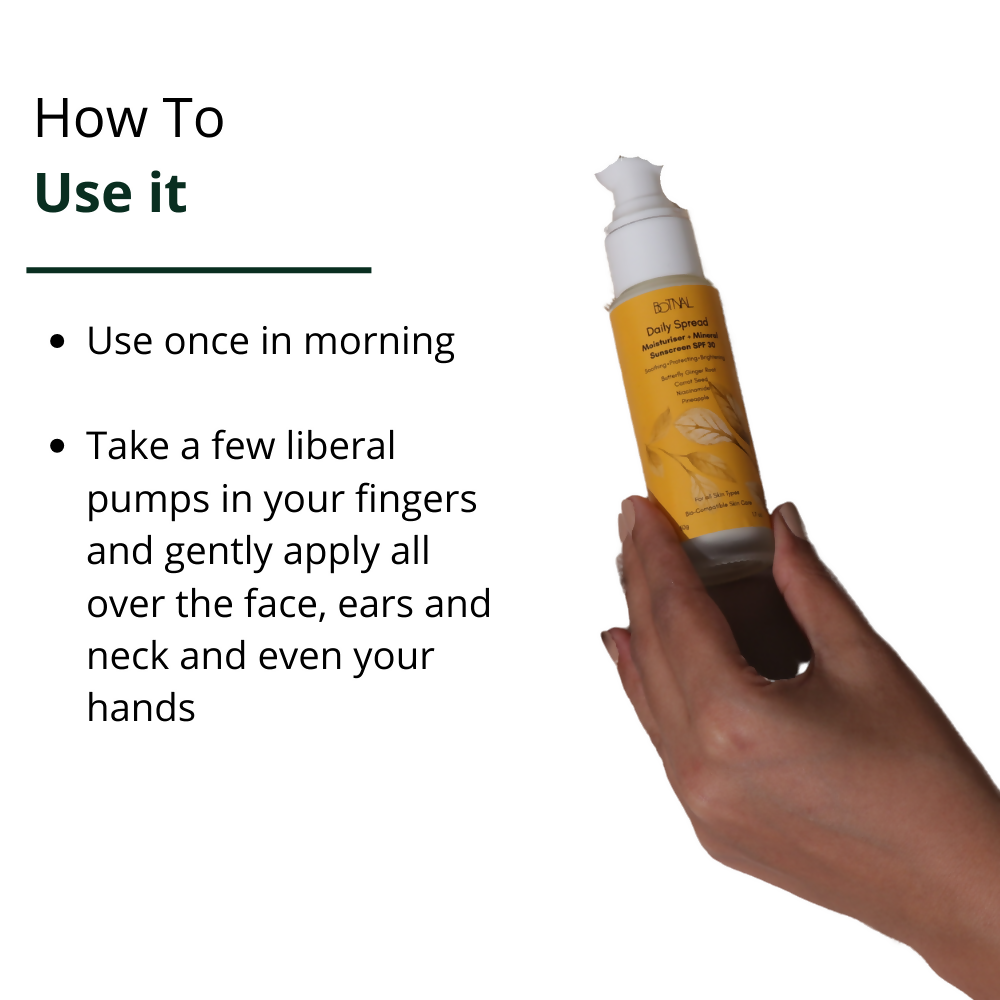 Botnal Daily Spread Moisturiser + Mineral Sunscreen SPF 30 - Distacart