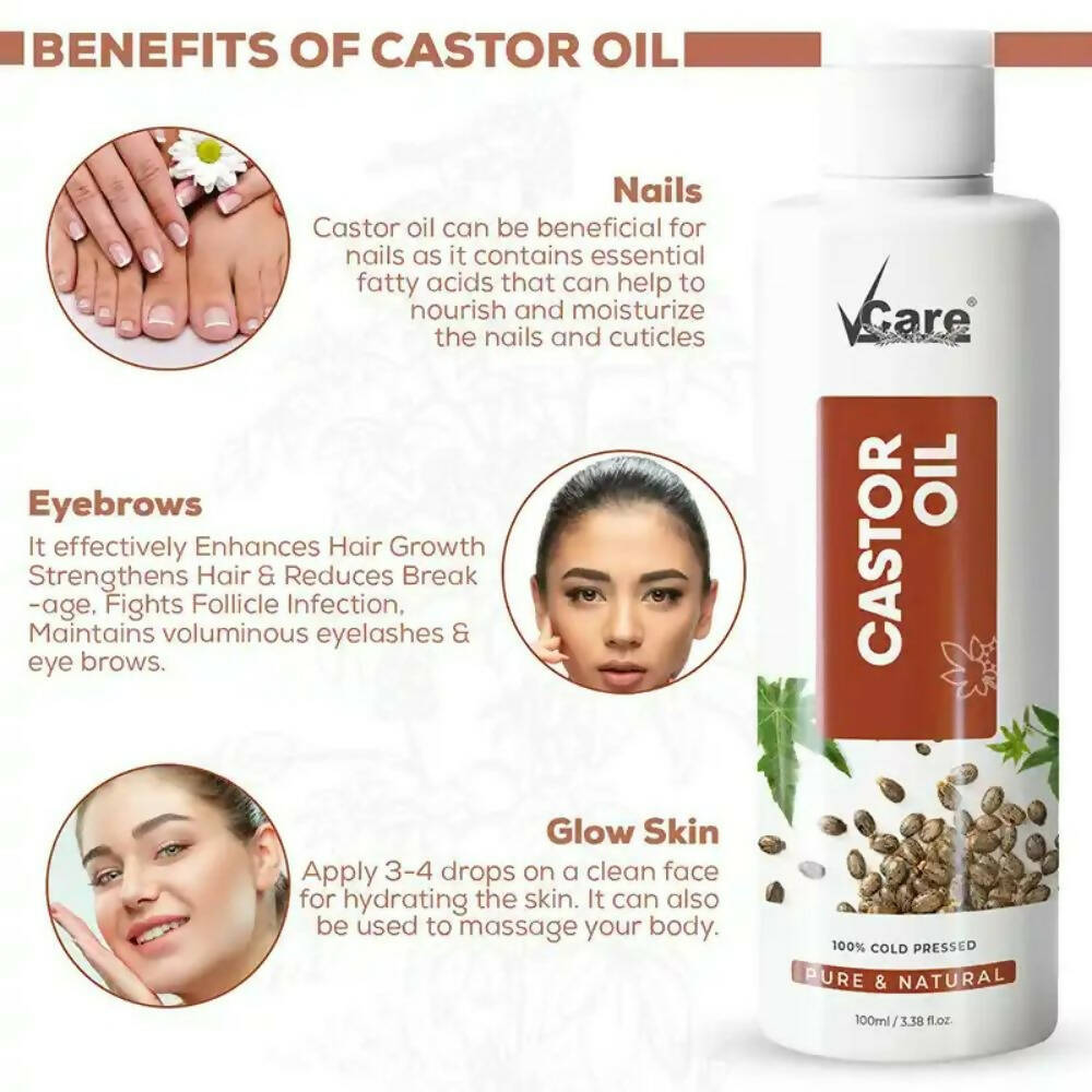 VCare Castor Oil For Hair - Distacart