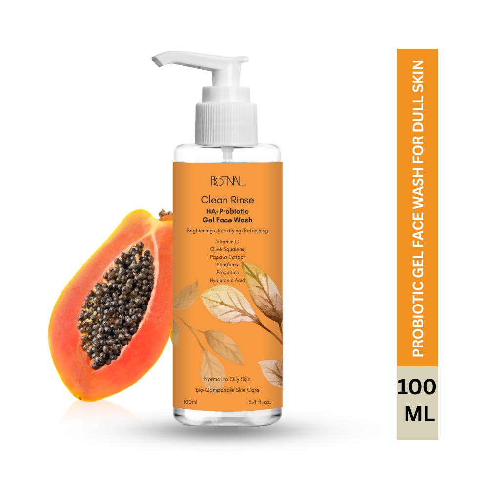 Botnal Clean Rinse Probiotic Gel Face Wash With Vitamin C, Hyaluronic Acid and Papaya - Distacart