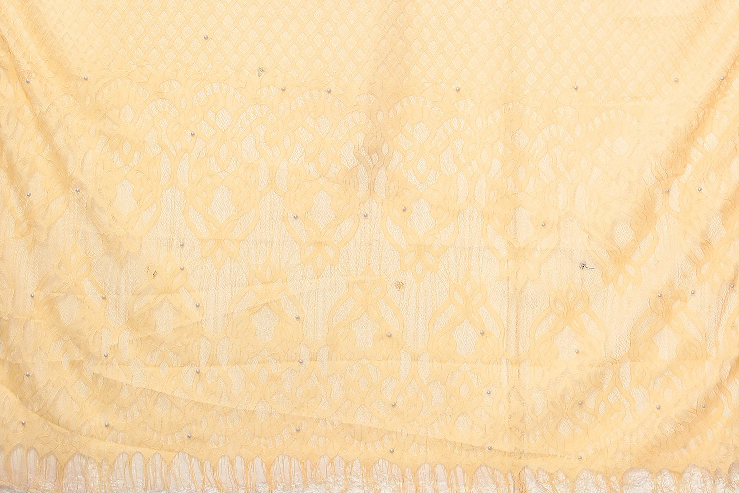 Vamika Net Brasso Cream Light Weight Trendy Look Bollywood Style Saree - Distacart