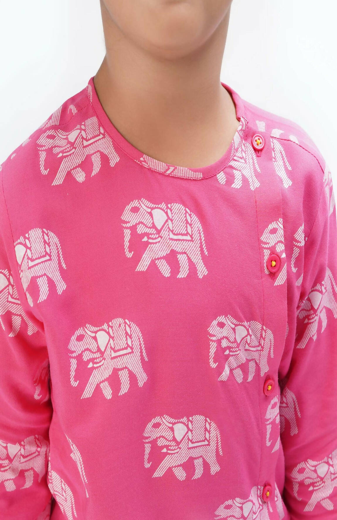 Lil Drama Trunk Tales Boys Pink Kurta With Dhoti - Distacart