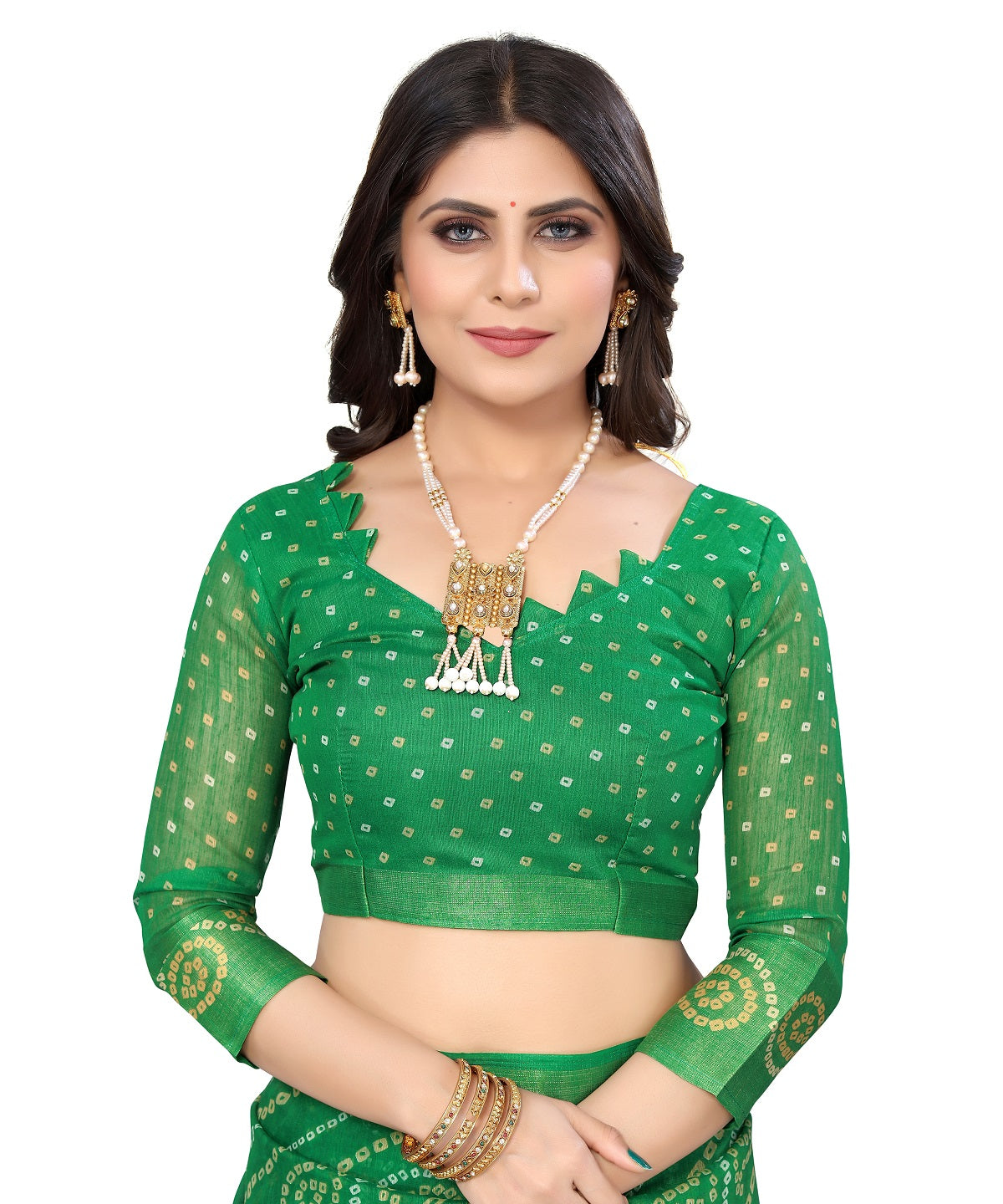 Vamika Linen Jari Border Green Bollywood Style Saree - Distacart
