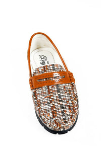 Thumbnail for Tiny Bugs Boys Printed Slip On Loafers - Tan - Distacart