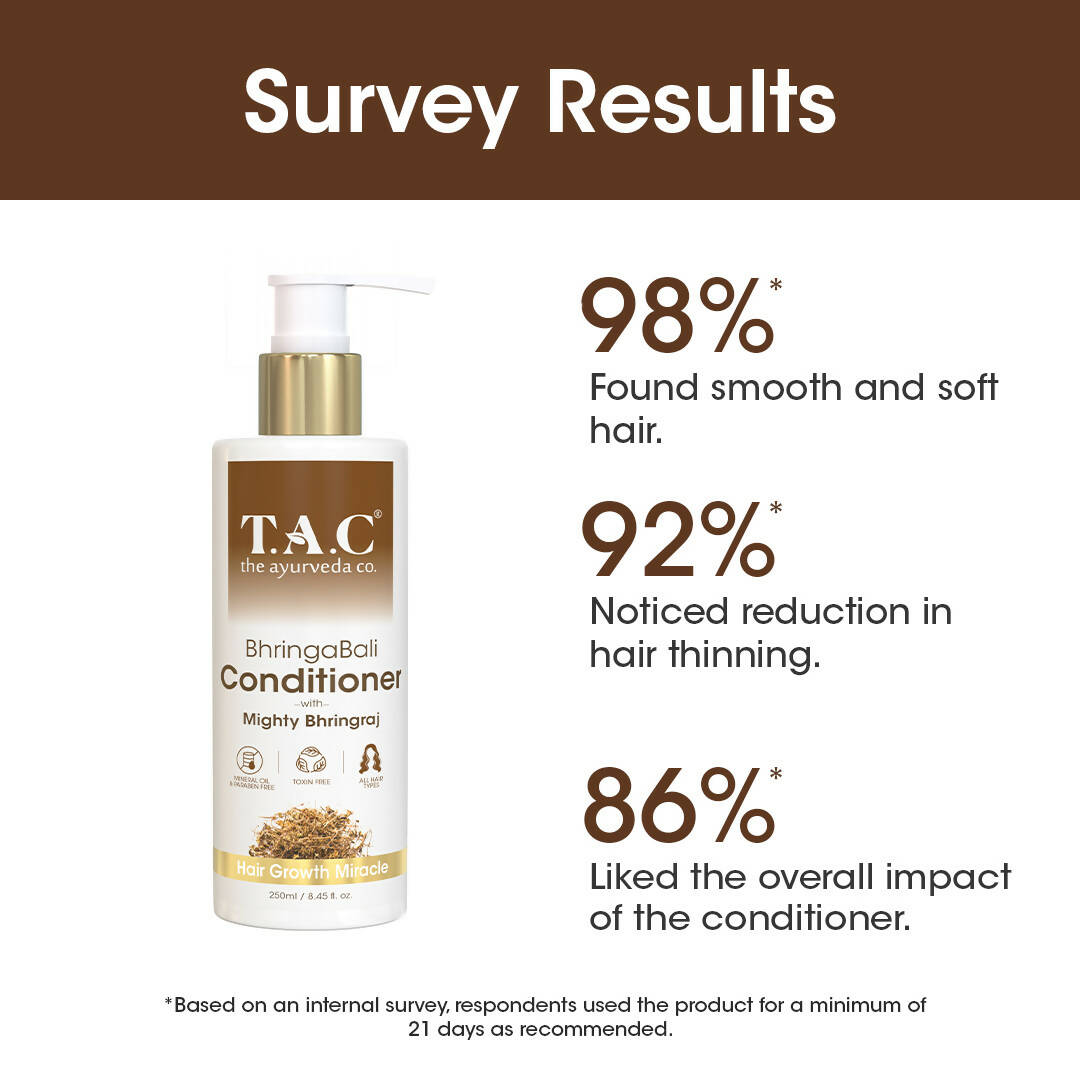 TAC - The Ayurveda Co. Bhringabali Hair Conditioner for Dry & Frizzy Hair with Amla & Bhringraj - Distacart