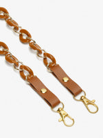 Thumbnail for Women's Pack Of 2 Brown Gold Toned Beaded Mask Chains - Ruby Raang - Distacart