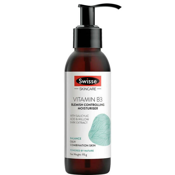 Swisse Skincare Vit B3 Blemish Moisturiser With Green Tea & Willow Bark Extract - Distacart