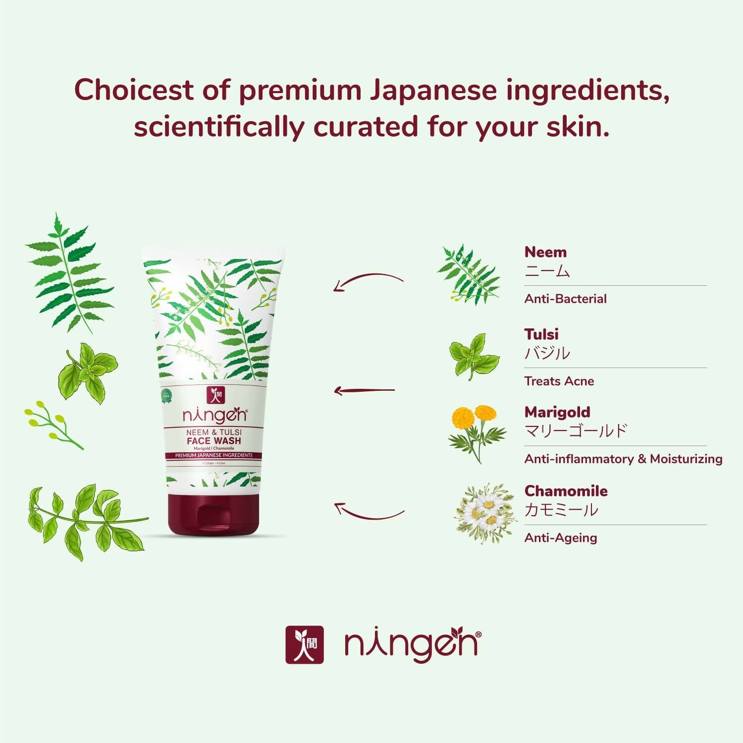 Ningen Neem and Tulsi Face Wash - Distacart
