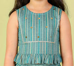 Thumbnail for Lil Drama Girls Top With Dhoti Set - Sea Green - Distacart
