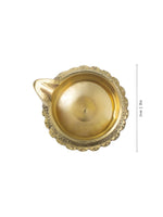 Thumbnail for Spillbox Gold Toned Textured Brass Diya without Stand - Distacart