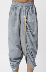 Thumbnail for Lil Drama Raangoli Boys Grey Kurta With Dhotiand Jacket Set - Distacart