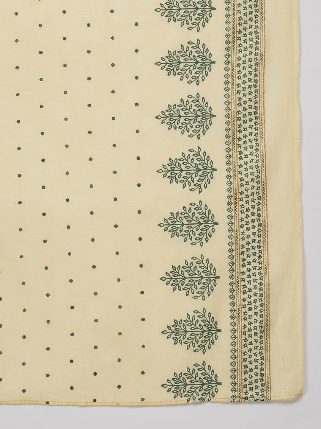 Jompers Women Green & Golden Printed Kurta with Palazzos & Dupatta - Distacart