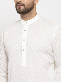 Thumbnail for Jompers Men Cream Chikan Kurta Only - Distacart