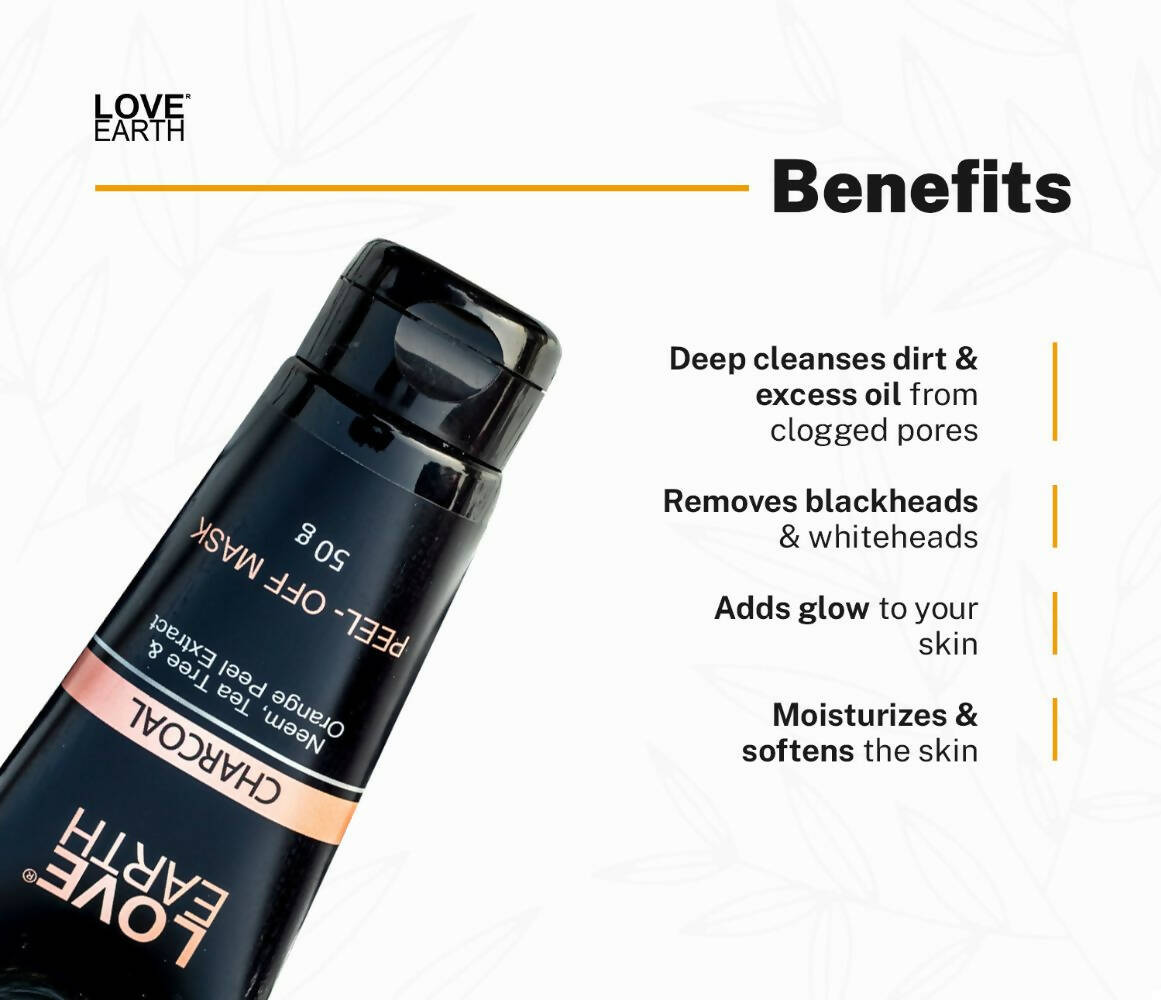 Love Earth Charcoal Peel-Off Mask - Distacart