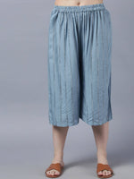 Thumbnail for Myshka Stylish Grey Viscose 3/4 Sleeve Women's Kurta Palazzo Set - Distacart