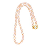 Thumbnail for J Pearls New Single Line Peach Pearl Necklace - Real Pearl Jewelry - Distacart