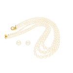 Thumbnail for J Pearls 3 Lines Oval Pearl Necklace - Real Pearl Jewelry - Distacart