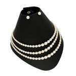 Thumbnail for J Pearls 3 Lines Oval Pearl Necklace - Real Pearl Jewelry - Distacart