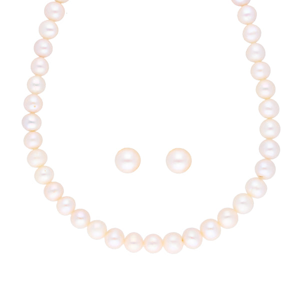 J Pearls Round Pearl Necklace - Real Pearl Jewelry - Distacart