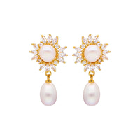 Thumbnail for J Pearls Blazing Pearl Earrings - Real Pearl Jewelry - Distacart