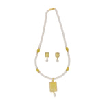 Thumbnail for J Pearls Daksina 1 Line Square Pearl Set - Real Pearl Jewelry - Distacart