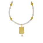 Thumbnail for J Pearls Daksina 1 Line Square Pearl Set - Real Pearl Jewelry - Distacart