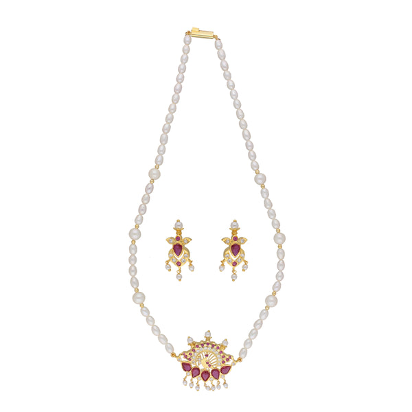 J Pearls Fancy 1 Line Oval Pearl Necklaces - Real Pearl Jewelry - Distacart