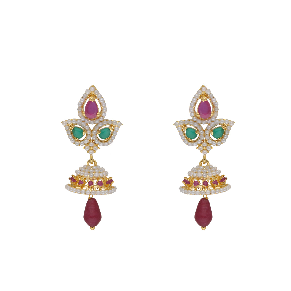 J Pearls Gamini 3 Lines Seed Pearl Necklaces - Real Pearl Jewelry - Distacart