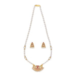 Thumbnail for J Pearls Heena 1 Line Round Pearl Necklaces - Real Pearl Jewelry - Distacart