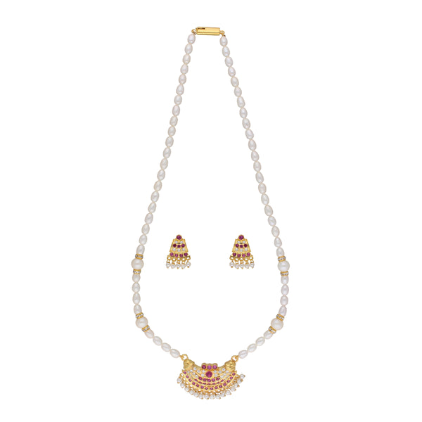 J Pearls Heena 1 Line Round Pearl Necklaces - Real Pearl Jewelry - Distacart