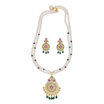 Thumbnail for J Pearls Kashika 2 Lines Round Pearl Necklaces - Real Pearl Jewelry - Distacart