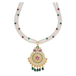 Thumbnail for J Pearls Kashika 2 Lines Round Pearl Necklaces - Real Pearl Jewelry - Distacart